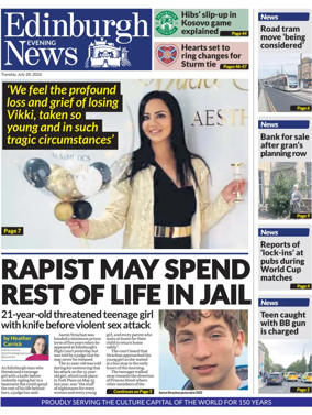 Cover of Edinburgh Evening News