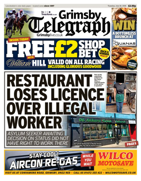 Cover of Grimsby Telegraph