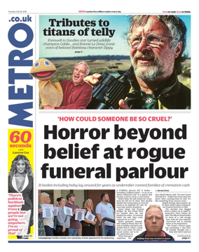 Cover of Metro (UK)
