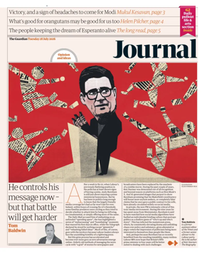 Cover of The Guardian e-paper Journal
