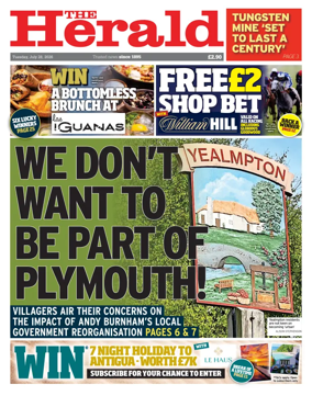 Cover of The Plymouth Herald