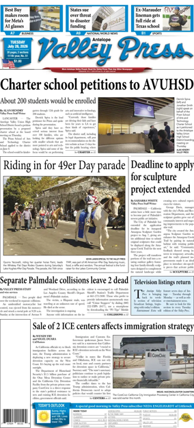 Cover of Antelope Valley Press