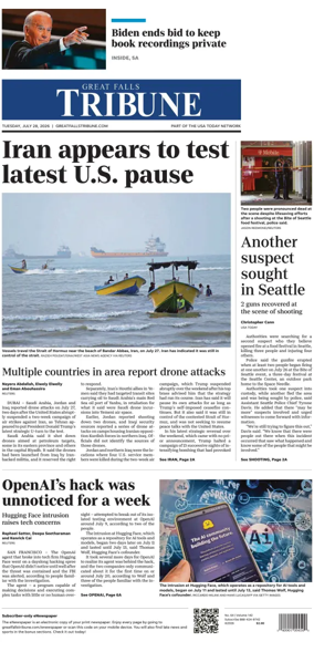 Cover of Great Falls Tribune