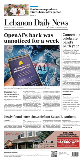 Cover of Lebanon Daily News