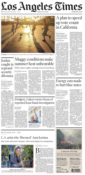 Cover of Los Angeles Times
