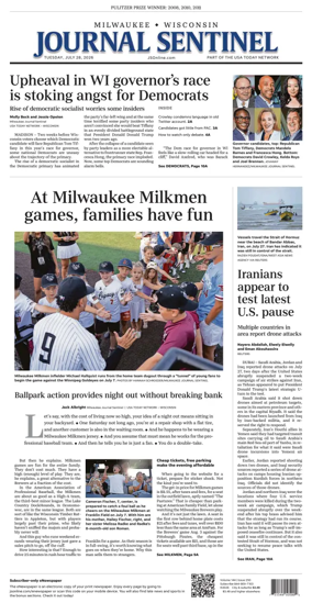Cover of Milwaukee Journal Sentinel