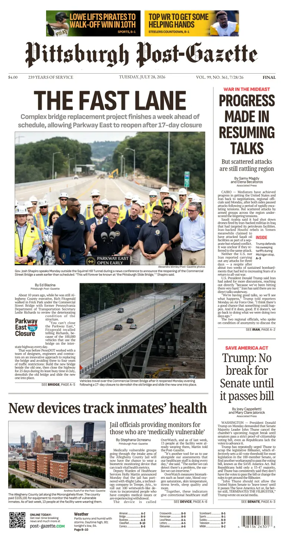 Cover of Pittsburgh Post-Gazette