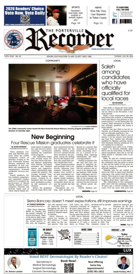 Cover of Porterville Recorder