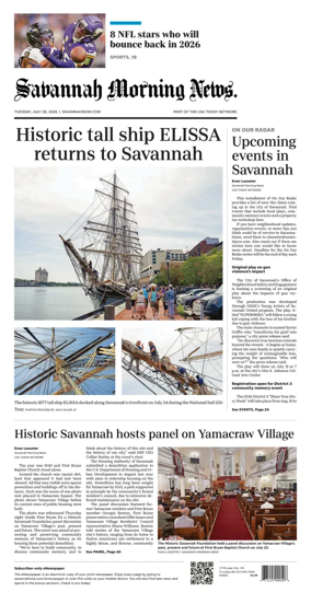Cover of Savannah Morning News
