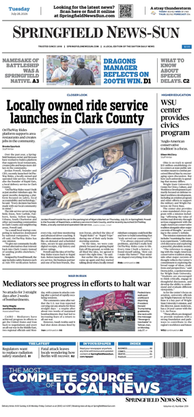 Cover of Springfield News-Sun