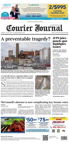 Cover of The Courier-Journal (Louisville)