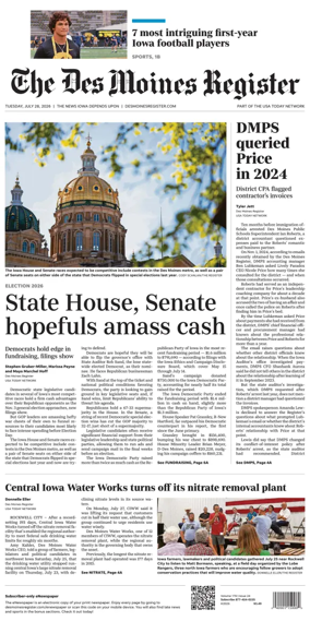 Cover of The Des Moines Register