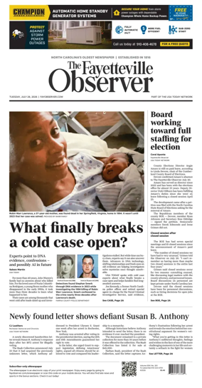 Cover of The Fayetteville Observer