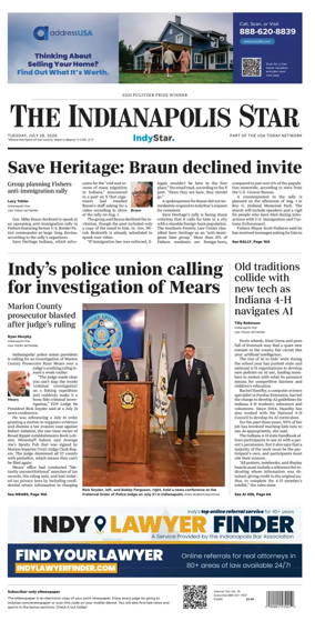 Cover of The Indianapolis Star