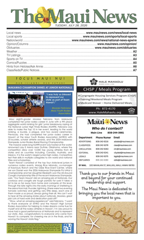 Cover of The Maui News