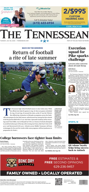 Cover of The Tennessean