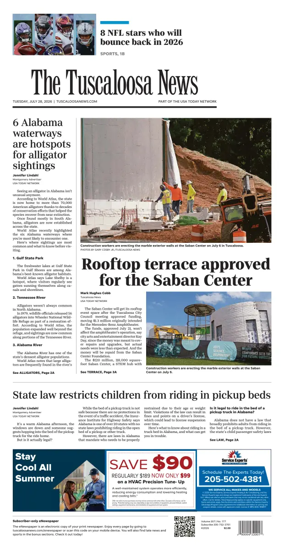 Cover of The Tuscaloosa News