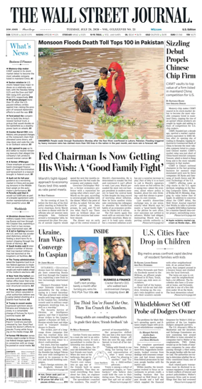 Cover of The Wall Street Journal