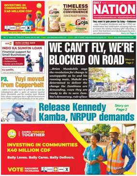 Cover of Daily Nation Newspaper