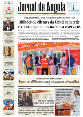 Cover of Jornal de Angola