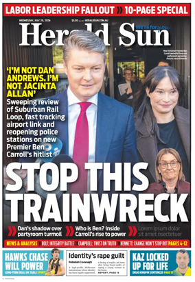 Cover of Herald Sun