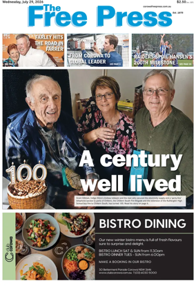 Cover of The Free Press (Corowa)