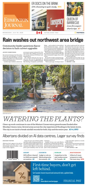 Cover of Edmonton Journal