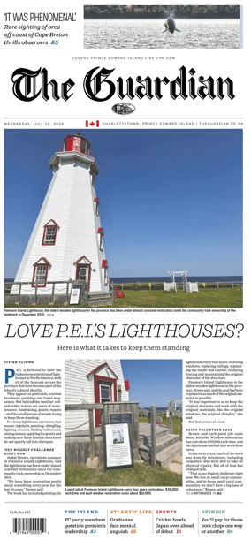 Cover of The Guardian (Charlottetown)