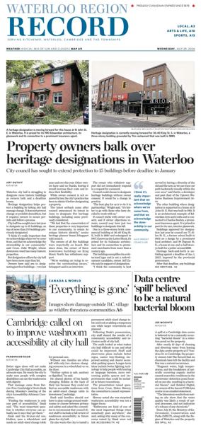 Cover of Waterloo Region Record
