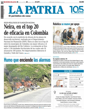 Cover of La Patria (Colombia)