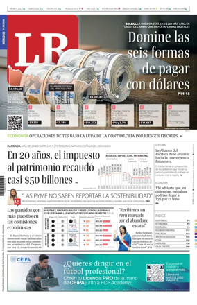 Cover of La Republica (Colombia)
