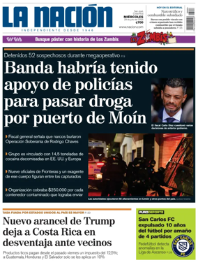 Cover of La Nacion (Costa Rica)