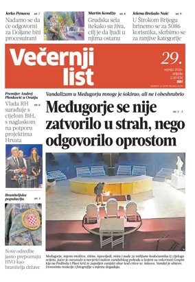 Cover of Vecernji list BiH