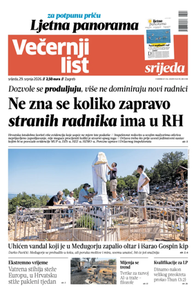 Cover of Vecernji list - Zagreb