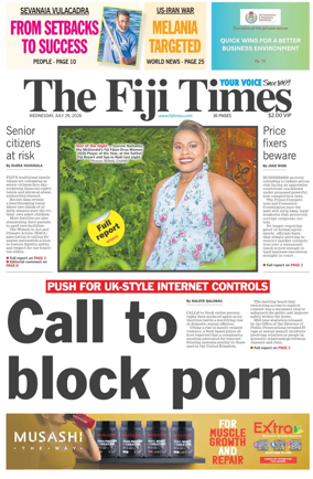 Cover of The Fiji Times