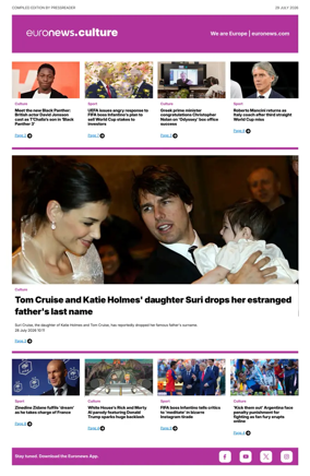 Cover of Euronews Culture and Sport Compiled Edition