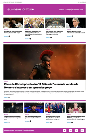 Cover of Euronews Culture and Sport (Portuguese)