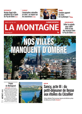 Cover of La Montagne (Clermont-Metropole)