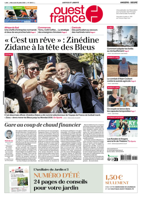 Cover of Ouest France (Angers / Segre)