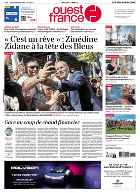 Cover of Ouest France (Les Sables-d'Olonne)