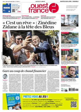 Cover of Ouest France (Nantes / Sud-Loire / Vignoble)