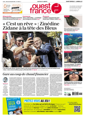 Cover of Ouest-France (Saint-Brieuc Lamballe)