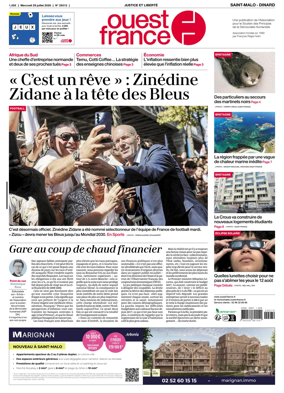 Cover of Ouest France (Saint-Malo)