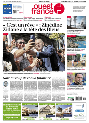 Cover of Ouest France (Saint-Nazaire La Baule Guerande)