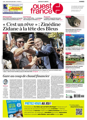 Cover of Ouest France (Vannes)