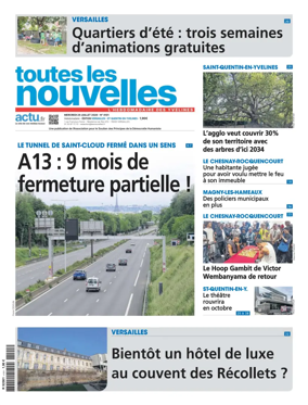 Cover of Toutes les Nouvelles (Versailles / Saint-Quentin-en-Yvelines)