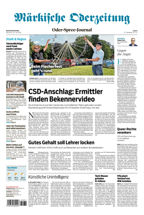 Cover of Markische Oderzeitung Eisenhuttenstadt