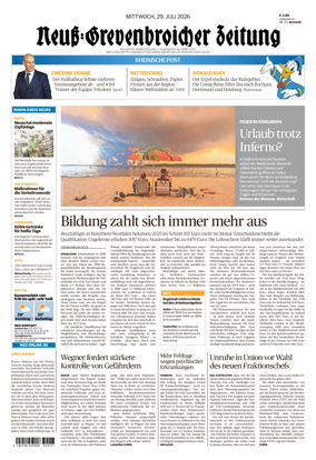 Cover of Neuss-Grevenbroicher Zeitung Neuss