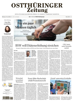 Cover of Ostthuringer Zeitung (Posneck)