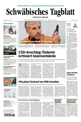 Cover of Schwabisches Tagblatt - Tubinger Chronik
